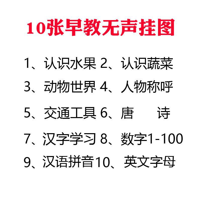 玩具挂图/认知卡实物图