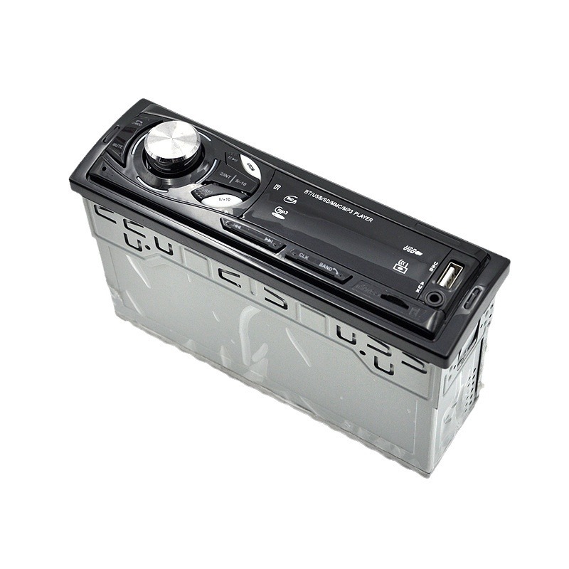 Pevo's new blue light AUX car Bluetooth MP3 card, TF card, 12V high-power card player Item Picture