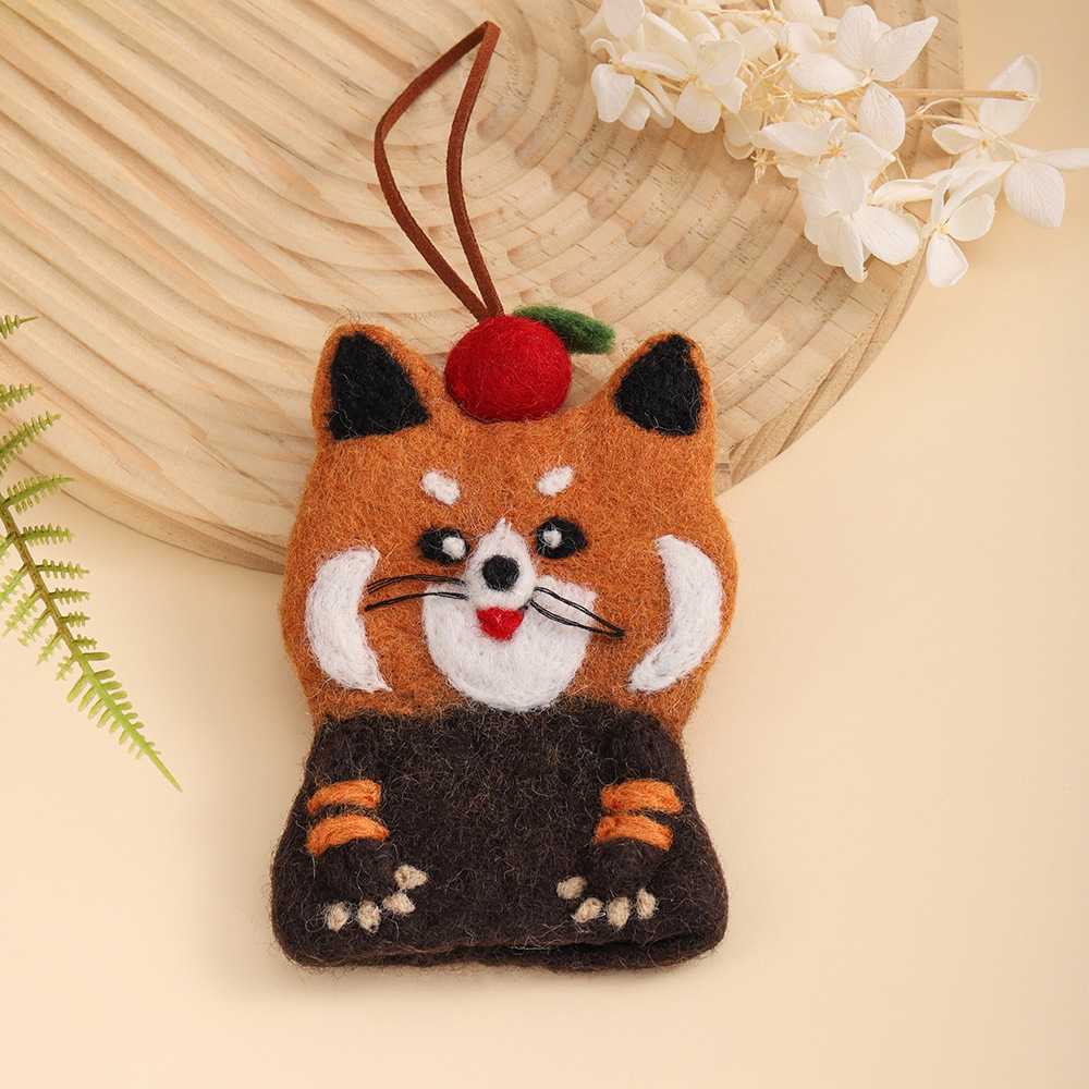 手工羊毛毡钥匙包高颜值钥匙扣羊毛毡玩偶钥匙链ins风挂饰钥匙扣