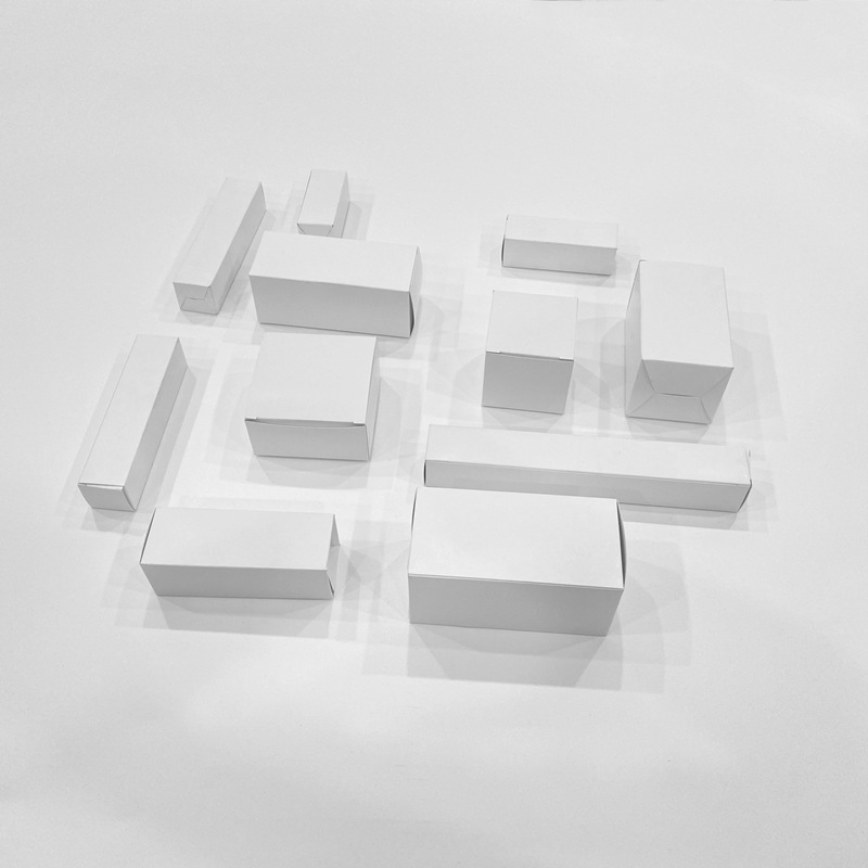 Rectangular coated film paper box, white box, flat white card paper box, wholesale in stock, gift box, packaging box, color box, printing Item Picture
