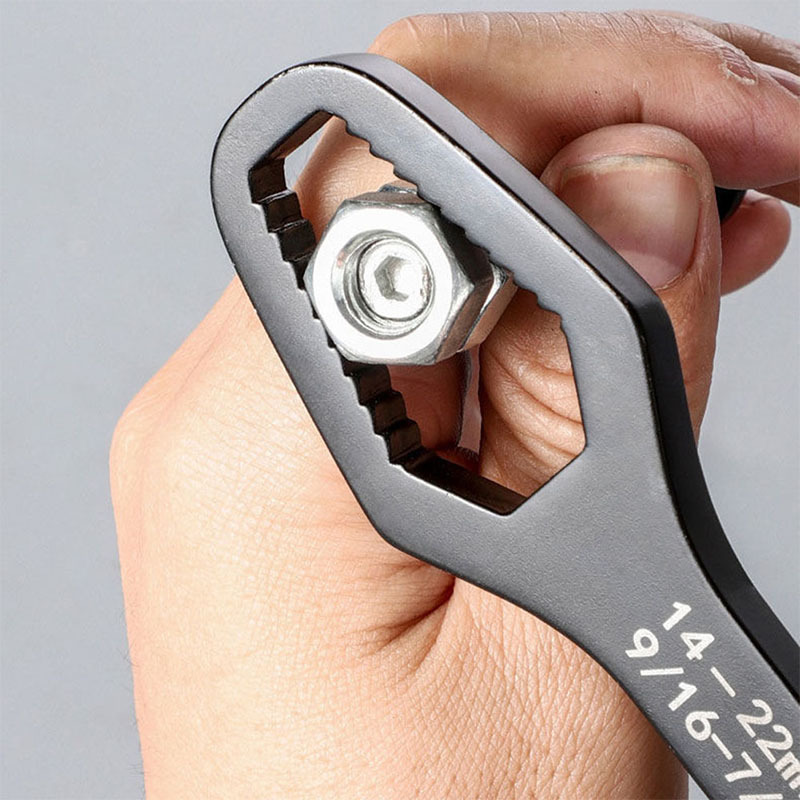 Double-ended box wrench 8-22, multi-functional anti-slip self-tightening adjustable eye wrench, household auto repair manual tool details Picture