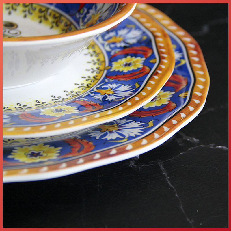 Middle Eastern melamine tableware, Arab-style melamine bowl, plate and tableware sets, customized plates, bowls and cup covers for export details Picture