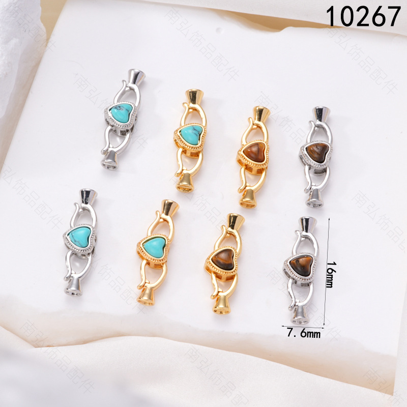 Xiaomi pearl, pearl necklace, clasp, stone connection, end clasp, mother-and-child clasp, sweater chain buckle, diy jewelry, copper accessories