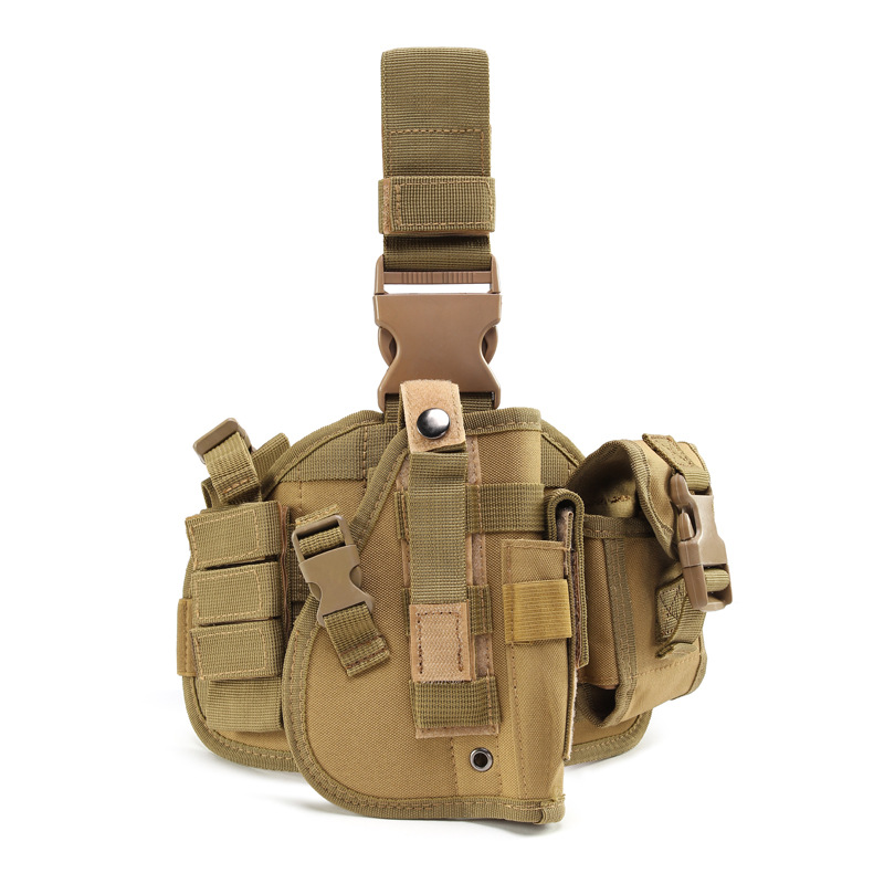 Yitu Outdoor CS camouflage Combination shooting Protective case, Tornado leg-tied magazine Bag case, Quick-pull Tactical gun holster Specification image