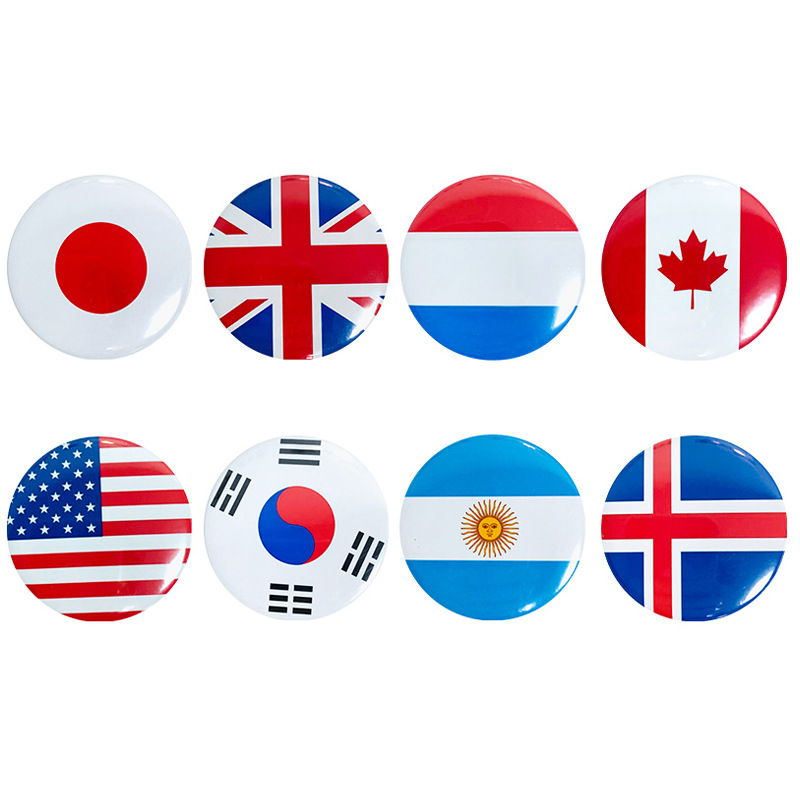 跨境各国国旗系列马口铁徽章国庆国际比赛衣物装饰吧唧