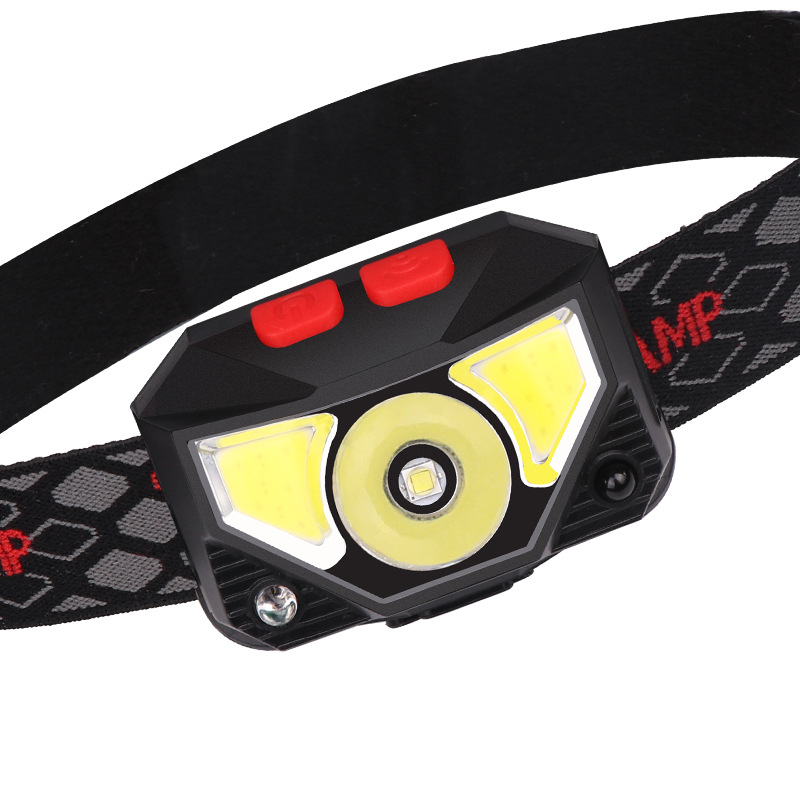 Built-in battery XPG+COB red and white headlamp with battery level display, strong charging sensor, lightweight headlamp details Picture