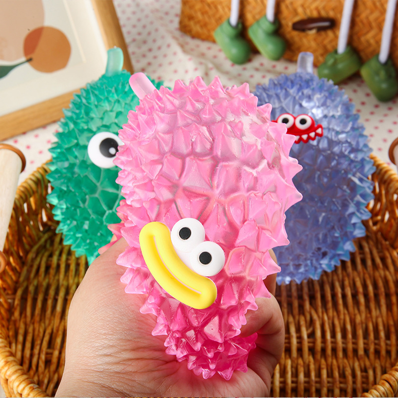Hiku Durian Pinching Fun Stress-relieving Toys, soft silicone rubber venting children's dolls Application Scenario