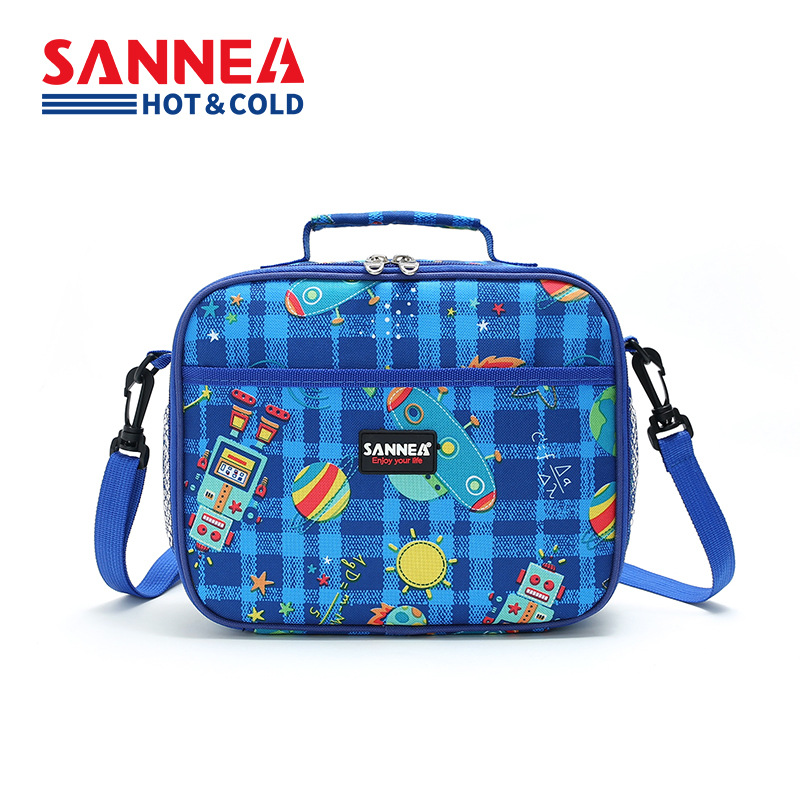 SAN Neng's new cartoon children's lunch bag, Oxford cloth thickened bento, insulated bag, hand-held lunch box bag, in stock for wholesale details Picture