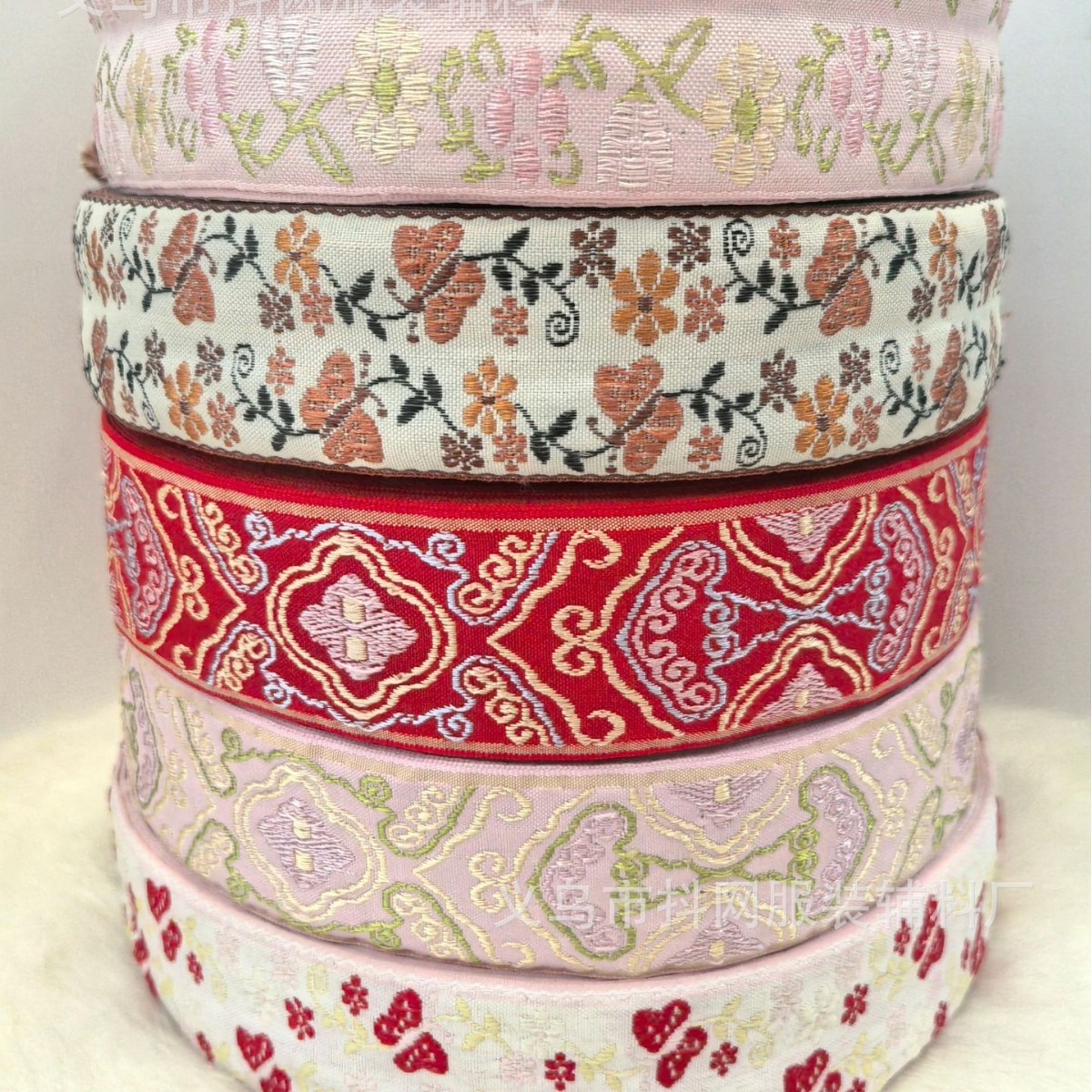 4 cm fashionable little flower butterfly handmade DIY bow webbing Hair accessory headwear edge strap gift box packaging strap