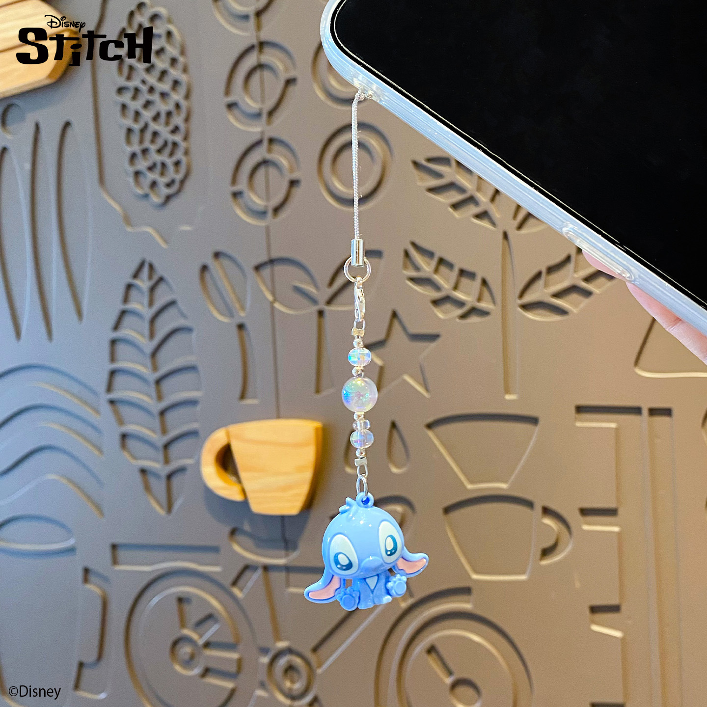 مفتاح استيتش الاصلي على شنق حبيب الكرتونية الصغيرة اللطيفة على شنق حقيبة هاتف منقوشة Specification image