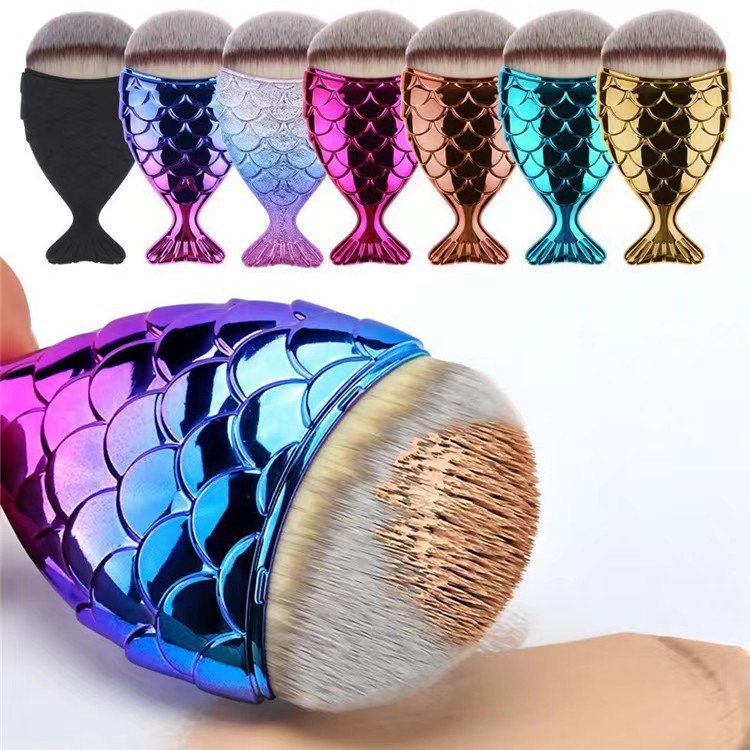 Flash powder shell makeup brush, portable large loose powder brush, soft bristle blush brush, high appearance level beauty tool for Internet celebrities, factory customizable details Picture