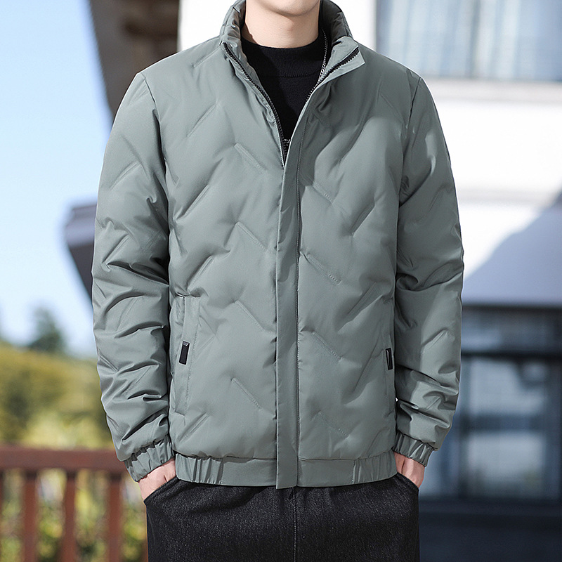 羽绒服男2025冬季新款短款加绒加厚轻薄韩版潮流男士立领外套批发