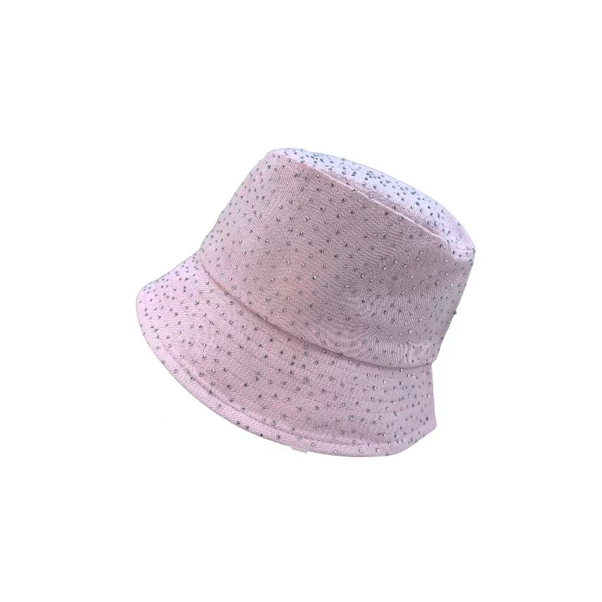 New fisherman's hat, women's rhinestone cotton sunshade basin hat, spring, summer and autumn styles, fashionable Panamanian hats for export Specification image