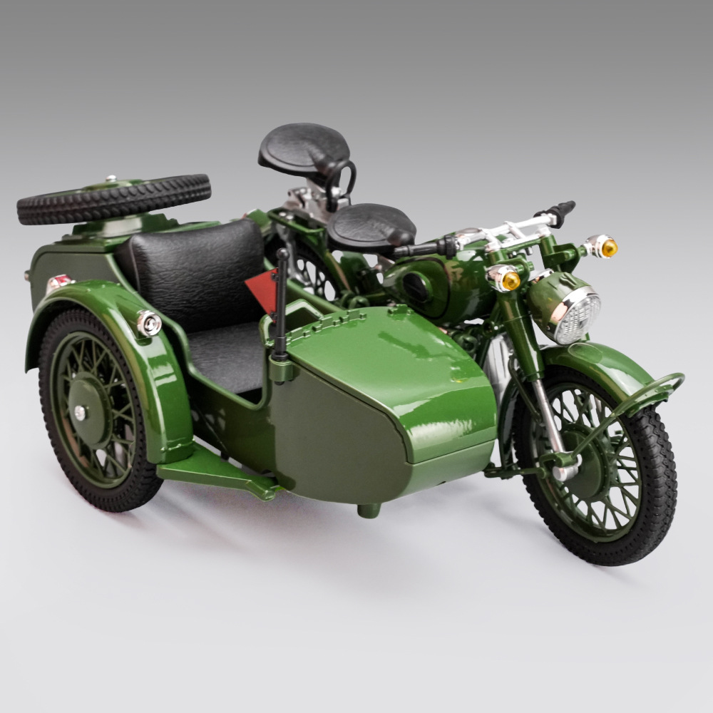 美霸MB825盒装挎斗三轮摩托车1/10仿真儿童声光滑行合金模型玩具 Item Picture