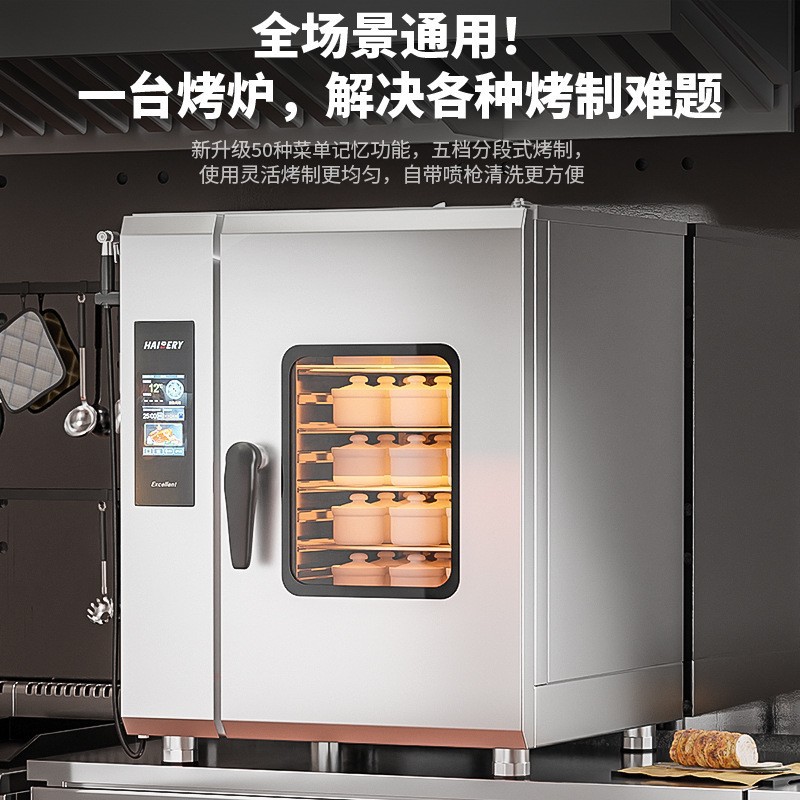 Commercial intelligent universal oven, fully automatic large-capacity hot air circulation oven, steaming and baking equipment for canteens, hotels and kitchens Application Scenario