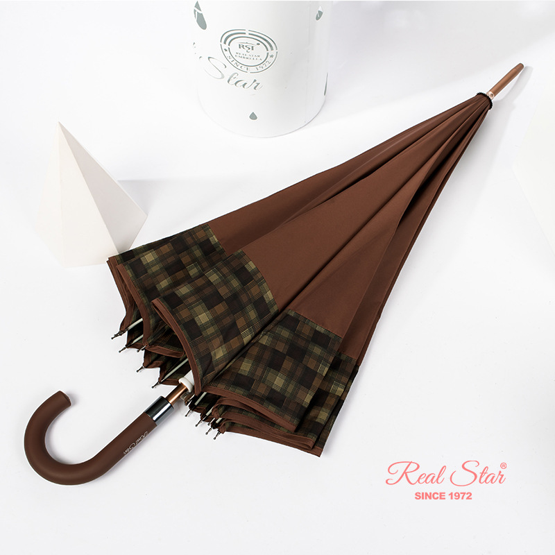 Wholesale 25-inch 12-bone lattice umbrellas, white fiber bone joint edge business umbrellas, in stock for export Specification image
