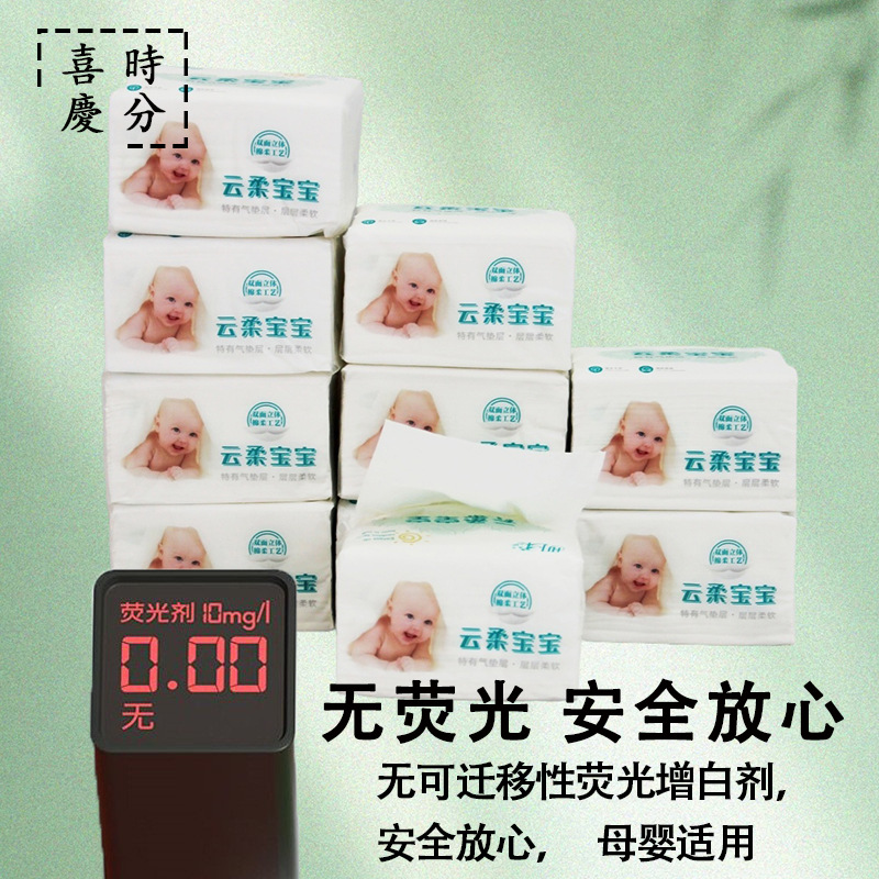 喜庆时分 336张大包抽纸餐巾纸 四层加厚家用纸巾 工厂整箱批发详情图2