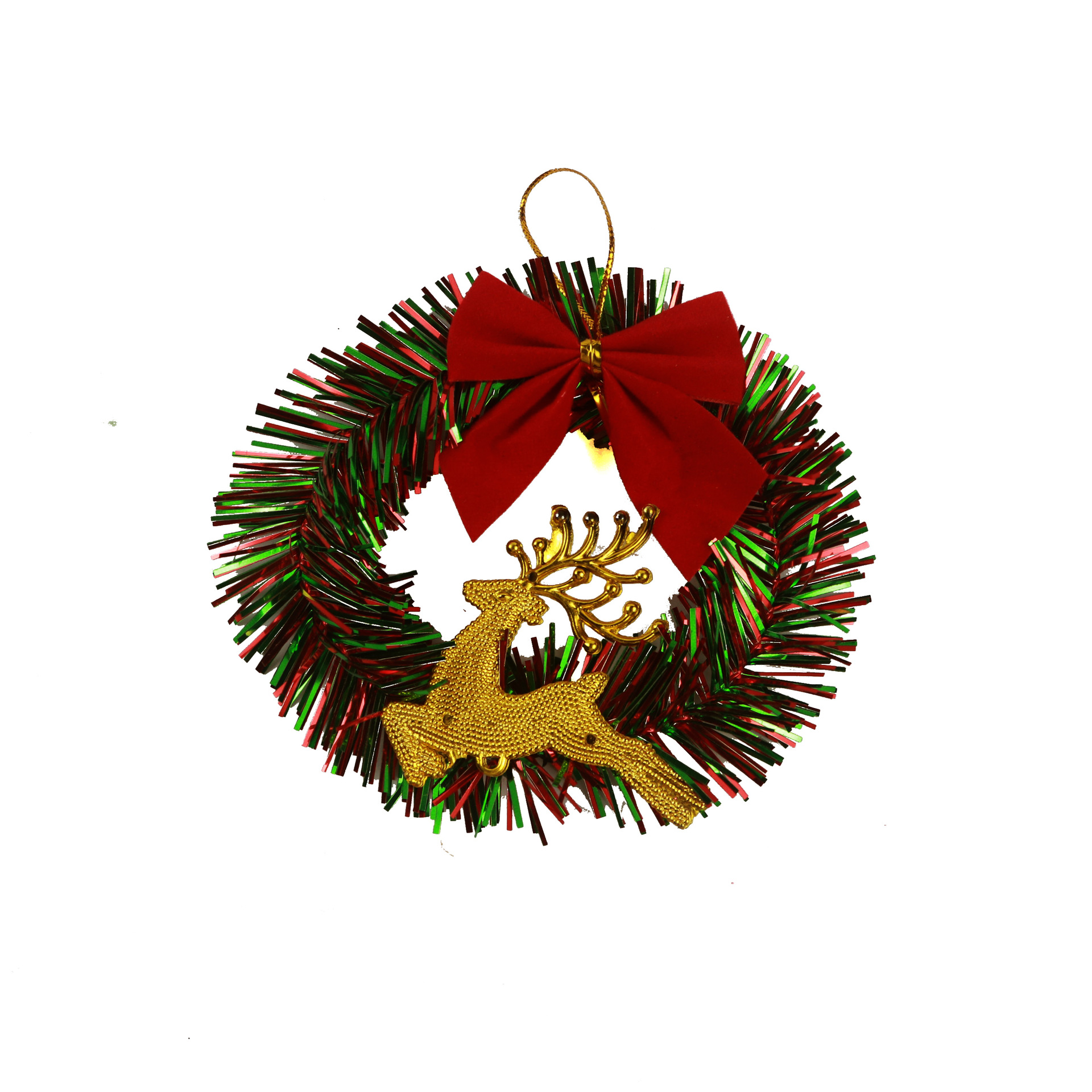 2024 New 10cm Christmas flower ring, wicker ring, Christmas tree decoration, elderly bow, reindeer Christmas pendant Application Scenario