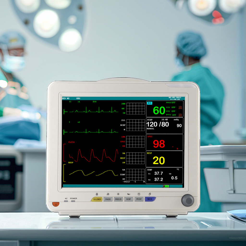 Cross-border exclusive PM12 multi-functional monitor, portable medical electrocardiogram monitor, six-parameter bedside detector Specification image