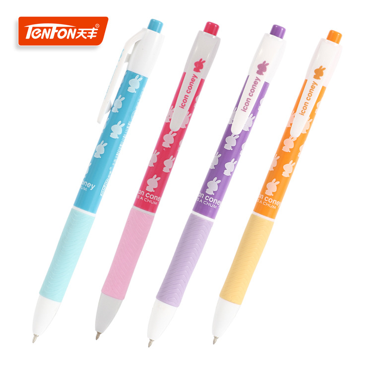 Cartoon student ballpoint pen Press plastic ballpoint pen wholesale 5675 Jump 0.5MM Idol Rabbit Ballpoint pen
