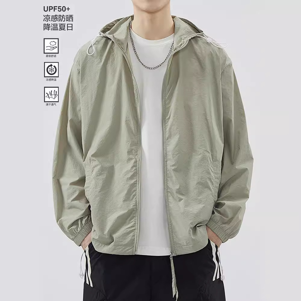 户外冰丝轻薄款防晒衣男士2026夏季UPF50+防紫外线透气防晒服外套
