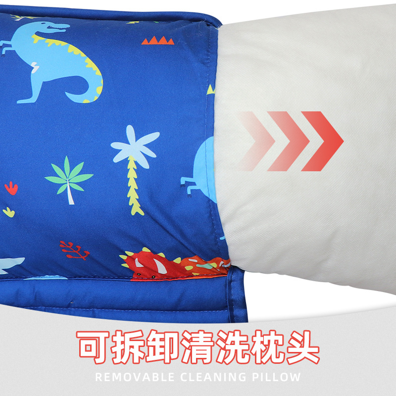 Kindergarten nap sleeping bag, dinosaur children sleeping bag, portable folding primary school sleeping bag, thickened cartoon sleeping bag for autumn and winter Specification image