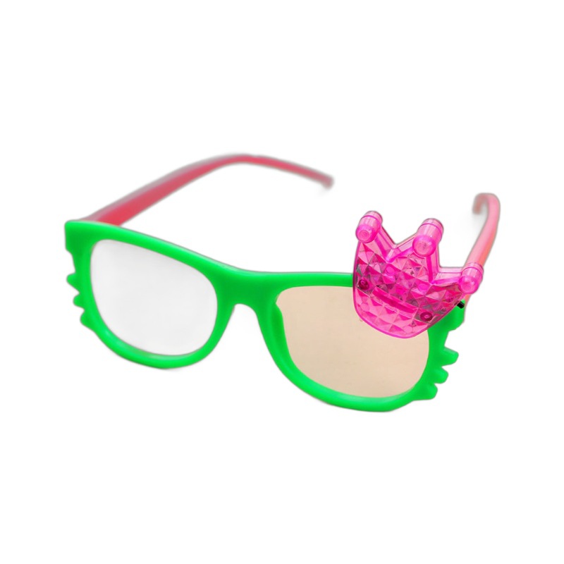 卡通发光眼镜框 闪光眼睛镜架 发光眼镜 儿童拍照装饰好搭档详情图5