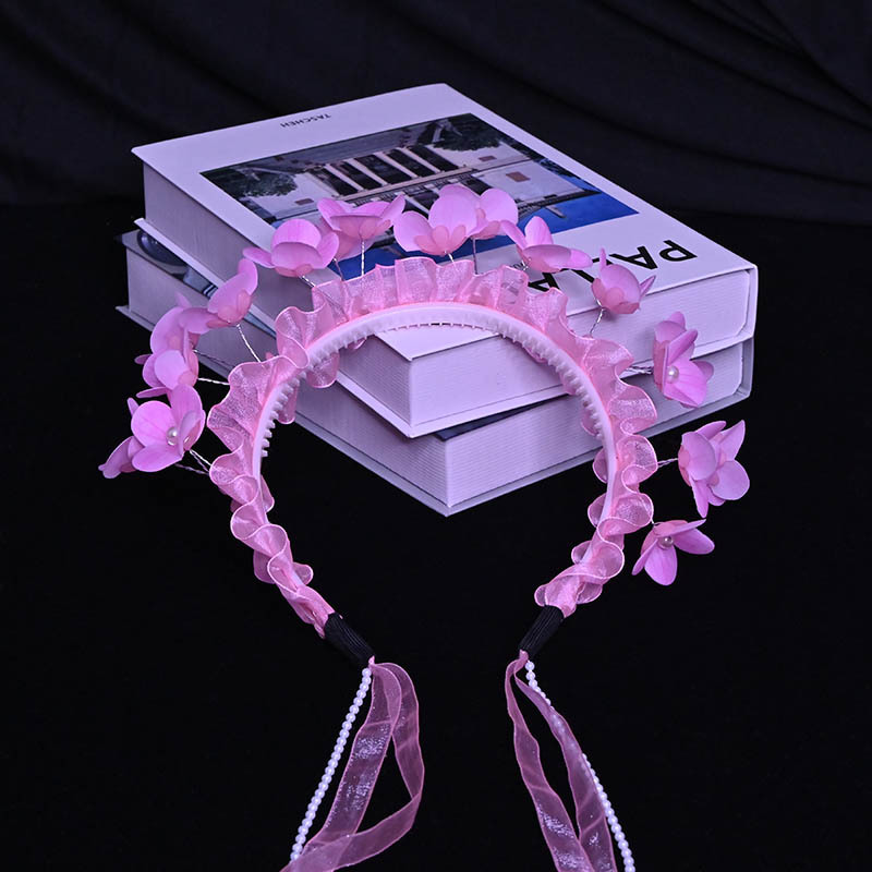 Summer bestseller new flower-patterned orchid hairband finished birthday gift headwear toy Application Scenario