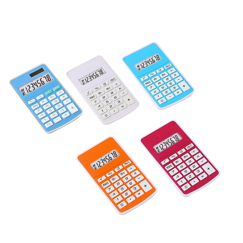5828 factory direct supply candy-colored calculator, solar 8-digit mini portable calculator full figure