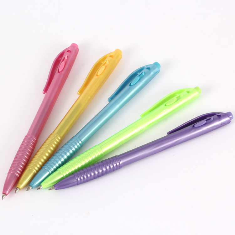 Pearlescent ballpoint pen TENFON Simple Jumping Advertising Pen 5767 fine ballpoint pen details Picture