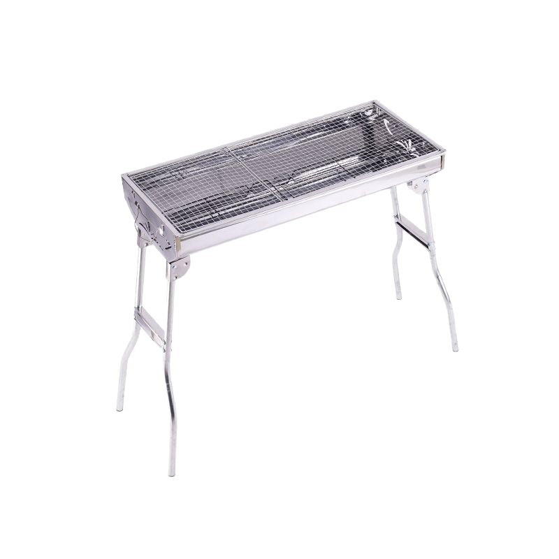 Outdoor barbecue grill, thickened folding smokeless barbecue rack, household barbecue charcoal, stainless steel portable barbecue grill Item Picture