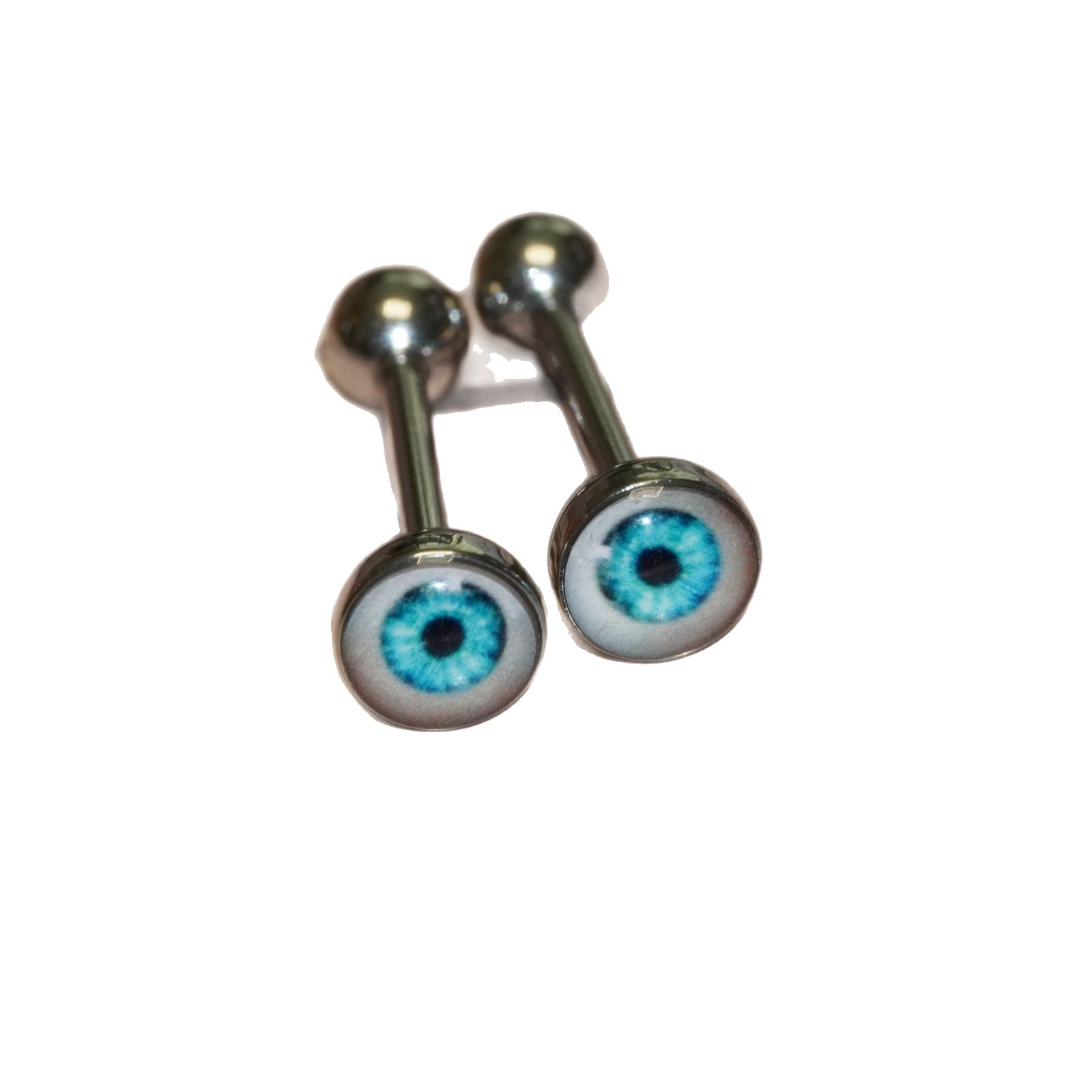 舌钉辣妹眼睛舌环辣妹钛钢人体穿刺饰品穿孔工厂直销亚马逊新款白底实物图