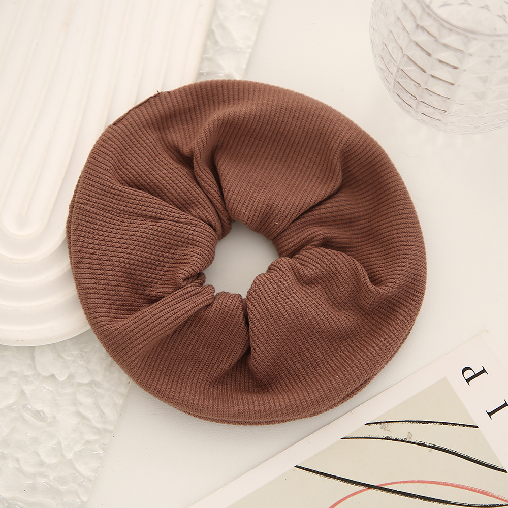 Autumn and winter fabric large intestine hair band, women's foreign trade high-elasticity hair tie, fashionable and versatile, back head bun hair accessory Specification image