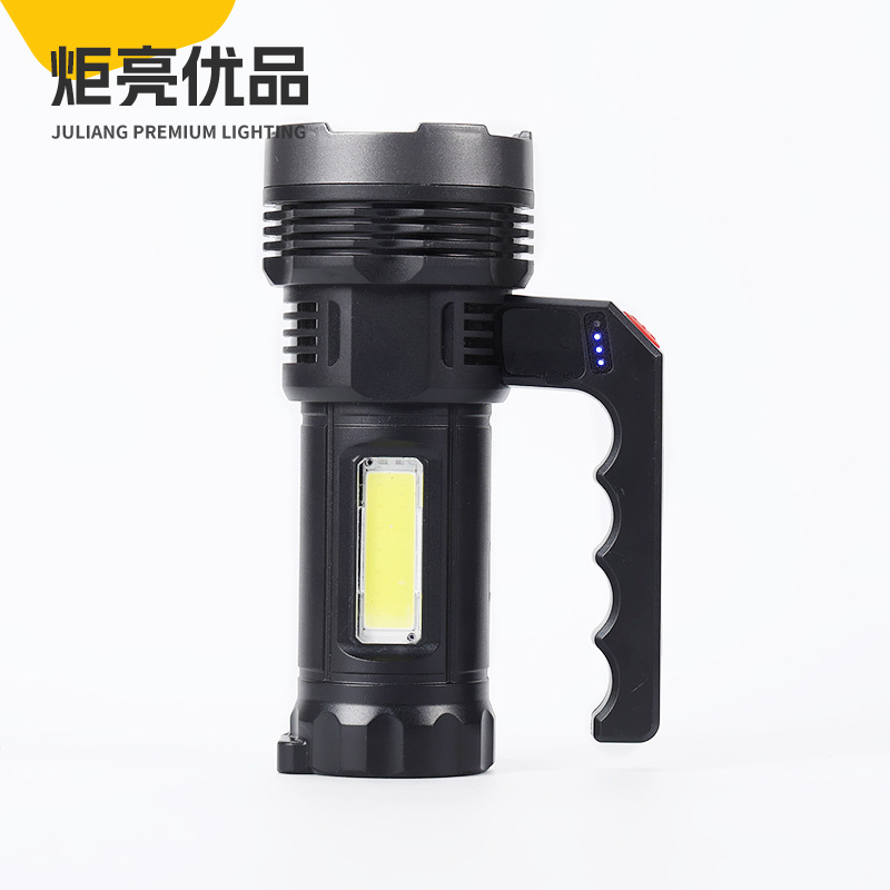 Outdoor focused USB charging flashlight, long-range charging handheld lamp, portable high-power hand-held searchlight 899 flashlight