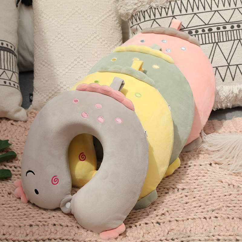 Cute cartoon dinosaur U-shaped pillow, student midday rest neck protection pillow, office travel memory foam U-shaped pillow, cervical vertebrae details Picture