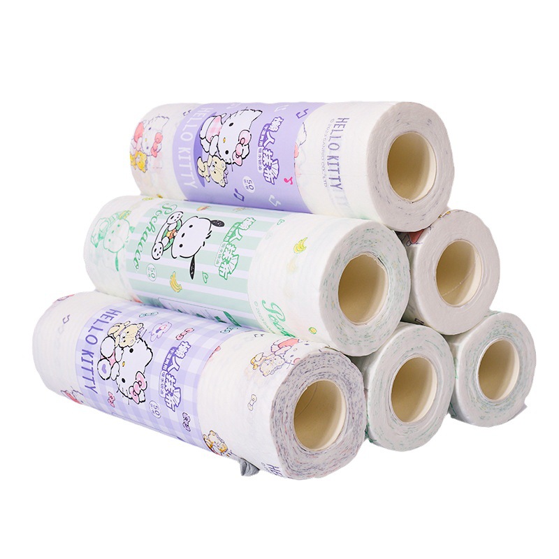 三丽鸥正版授权懒人抹布家用清洁厨房用纸干湿两用一次性洗碗布白底实物图