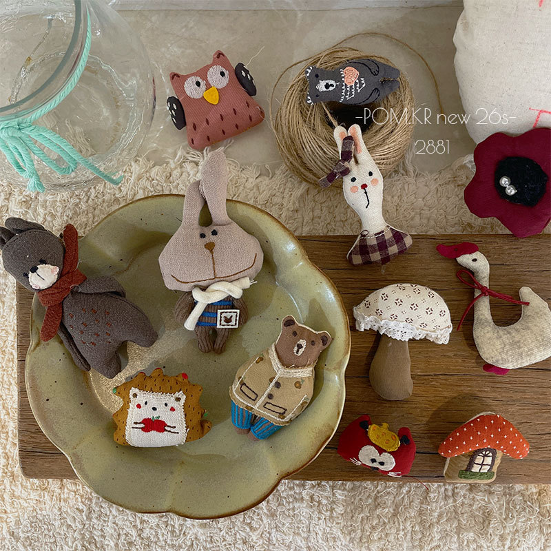 手工艺品布艺动物玩偶春节醒狮刺绣手工制作节日装饰礼品创意家居摆件