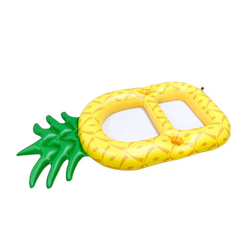 Inflatable water ice bar, PVC puppy pineapple cup holder, floating pool cup holder, cola beer holder, self-service ice plate Item Picture
