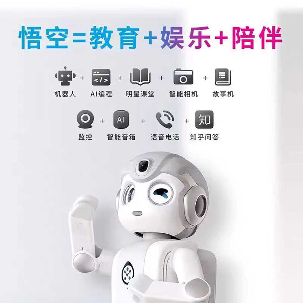 Wukong Intelligent robot Children's voice dialogue high-tech programming toy companion learning early education robot details Picture