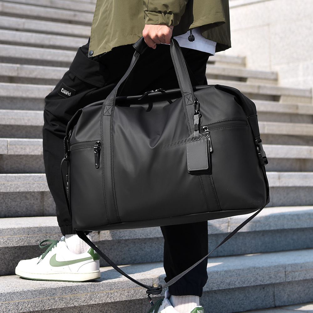 Travel bag, men's business trip handbag, large-capacity short-distance travel bag, sports luggage bag, fitness bag, single-shoulder crossbody bag details Picture