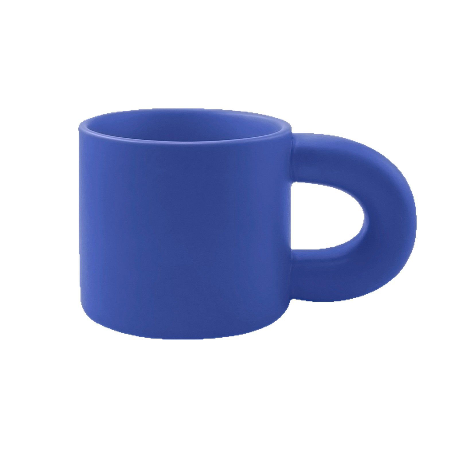 胖胖陶瓷马克杯可印LOGO简约家用大耳朵手柄水杯咖啡酒店礼品杯子白底实物图