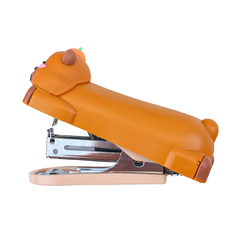 Creative cartoon astronaut shaped stapler, cute silicone creative stapler, student small size binding machine Item Picture