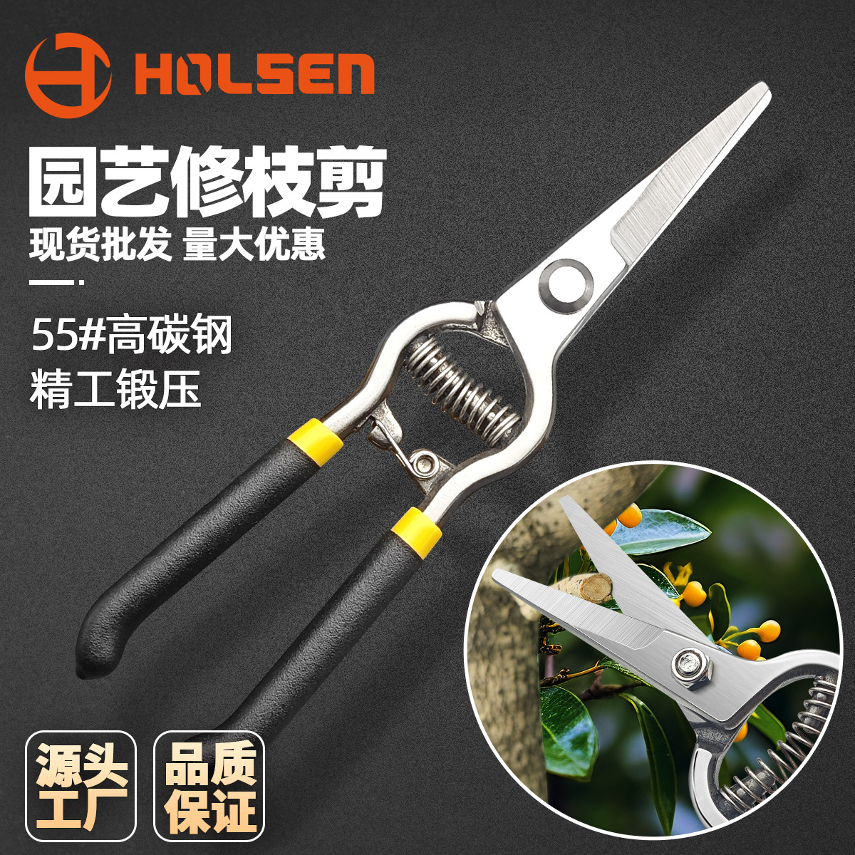 Gardening tools: grape scissors, forged flower shears, garden pruning shears, fruit tree branch shears, household flower pruning full figure