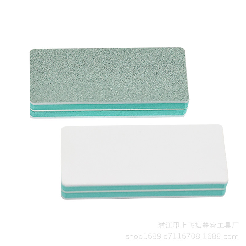 美甲抛光块文玩专用绿白擦银海绵双面抛光板银器镜面文玩打磨抛光白底实物图