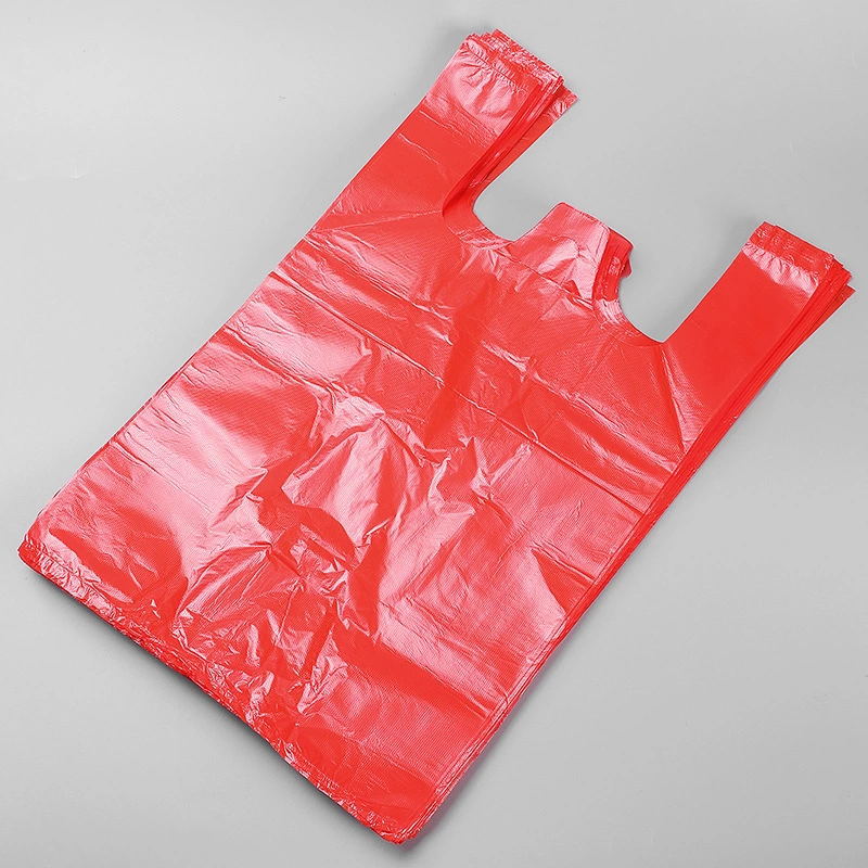Yixing red plastic bag vest bags wholesale large, medium and small portable disposable fruit and vegetable packaging convenience bags details Picture