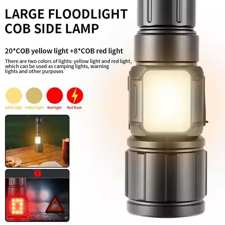 High-intensity long-range bright flashlight, rechargeable, long-lasting portable, outdoor night fishing, emergency maintenance, multi-functional lighting Specification image