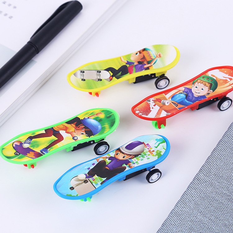 Skateboard rebound bike, mini rebound finger skateboard model, children's educational toy, kindergarten student prize gift details Picture