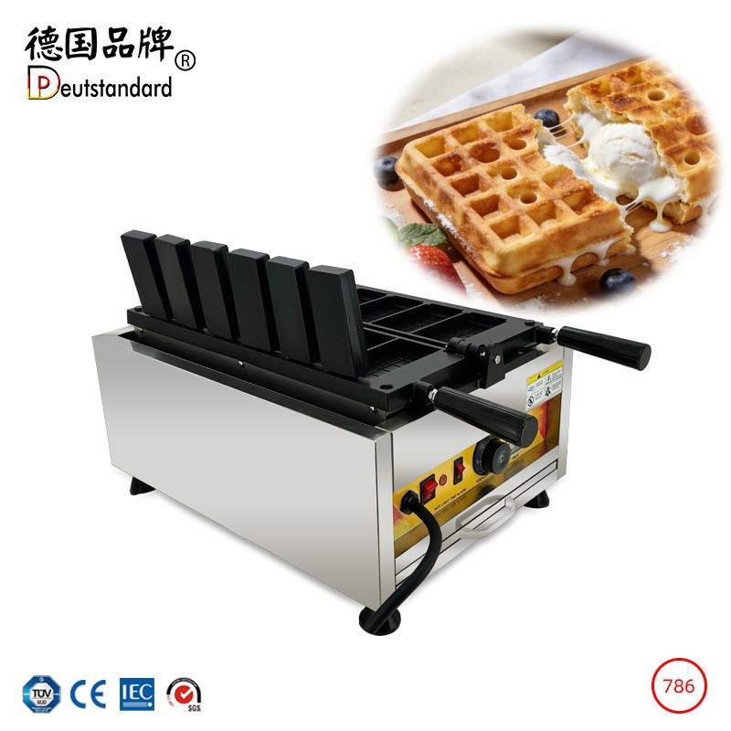 Ice cream line-shaped waffle machine, egg pancake machine, Indian flying pancake machine, egg roll machine details Picture