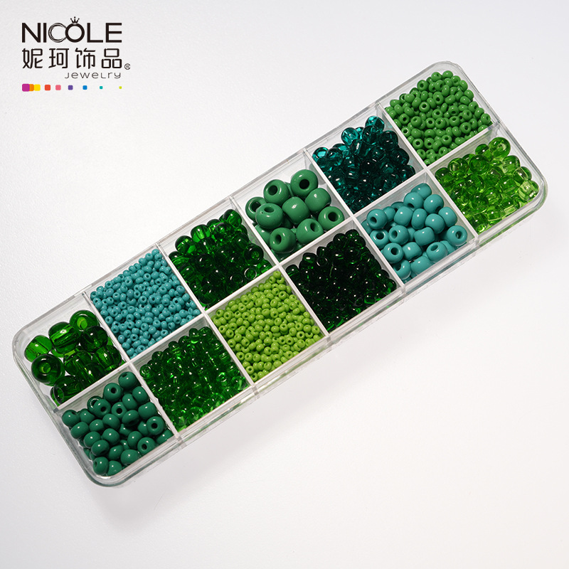 进口捷克宝仕奥莎琉璃圆珠手工串珠项链手链diy材料配件12色套盒