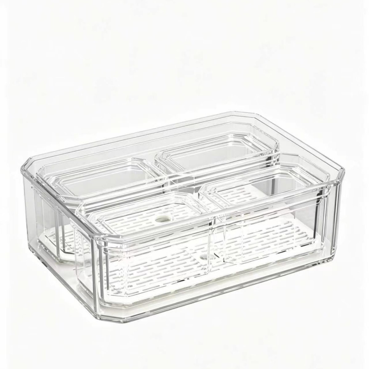 Carefully selected PET food-grade refrigerator storage box with free shipping, thickened transparent lid to prevent cross-flavor food preservation box Item Picture
